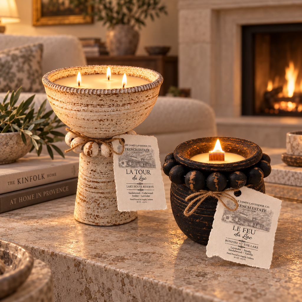 The Estate Candle Pair — Lake House Reserve & Bonfire