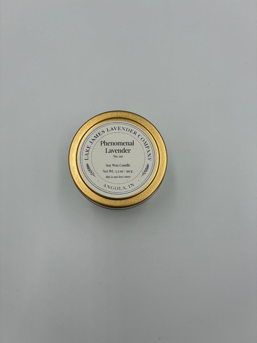 Phenomenal Lavender No. 00 candle tin, 3.5 oz.