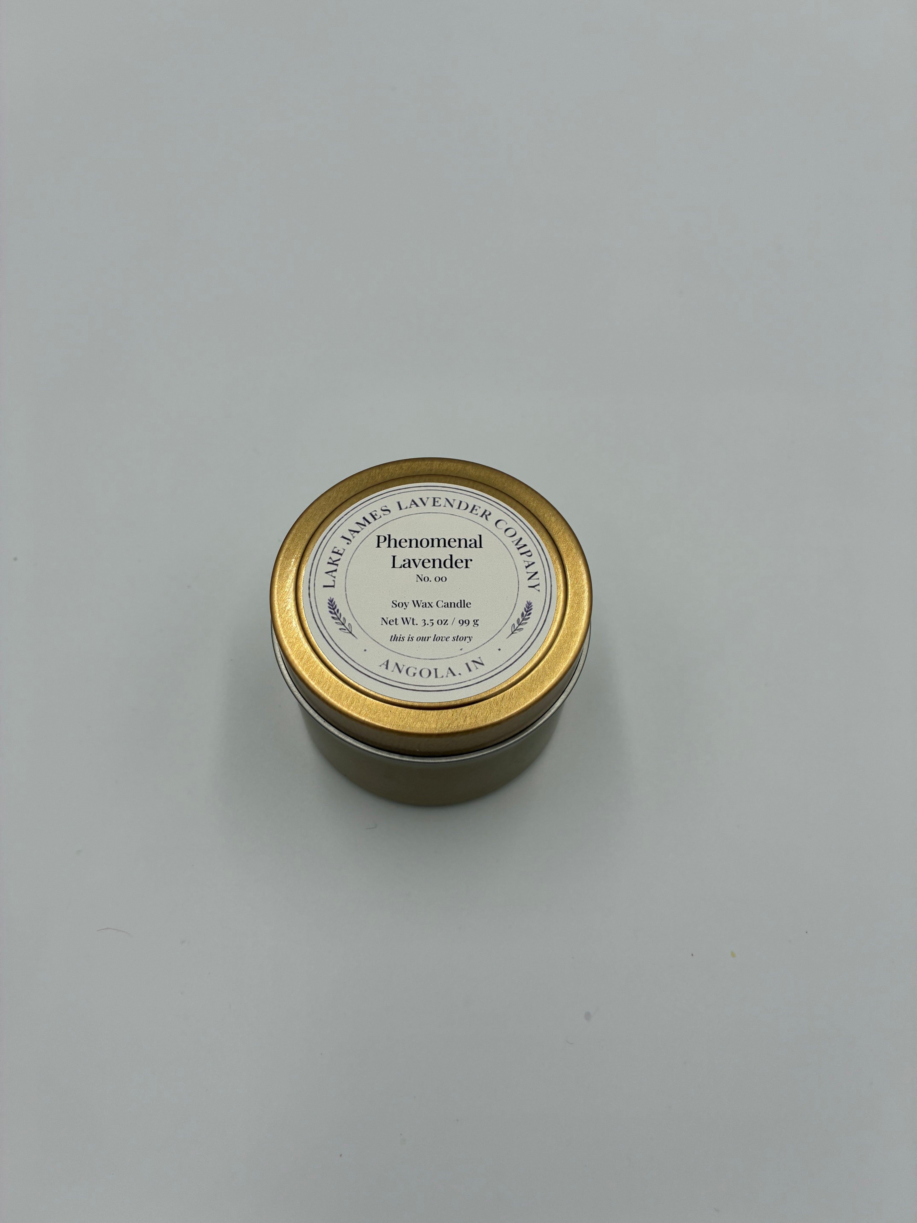 Phenomenal Lavender No. 00 candle tin, 3.5 oz.