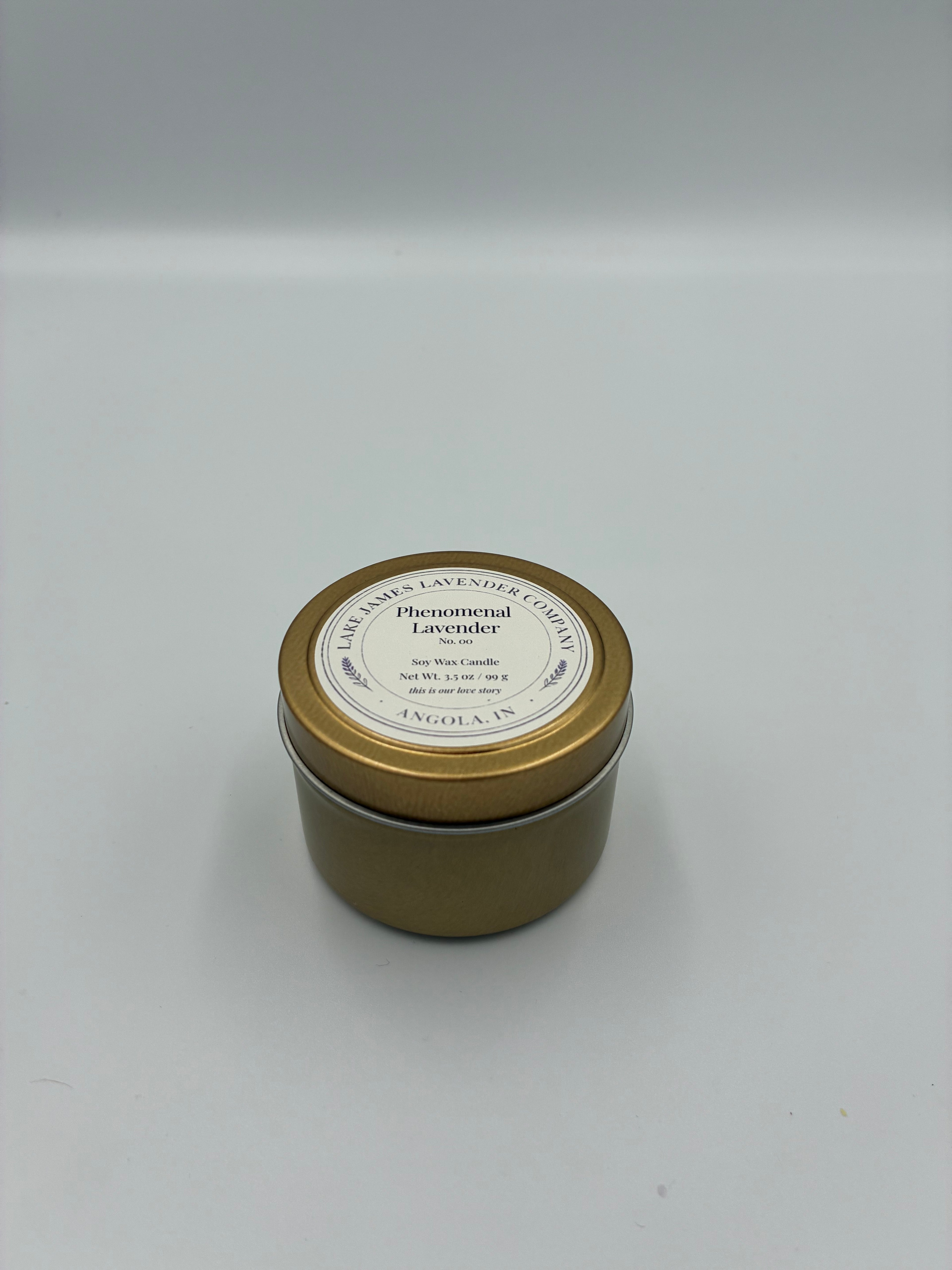 Phenomenal Lavender No. 00 candle tin, 3.5 oz.