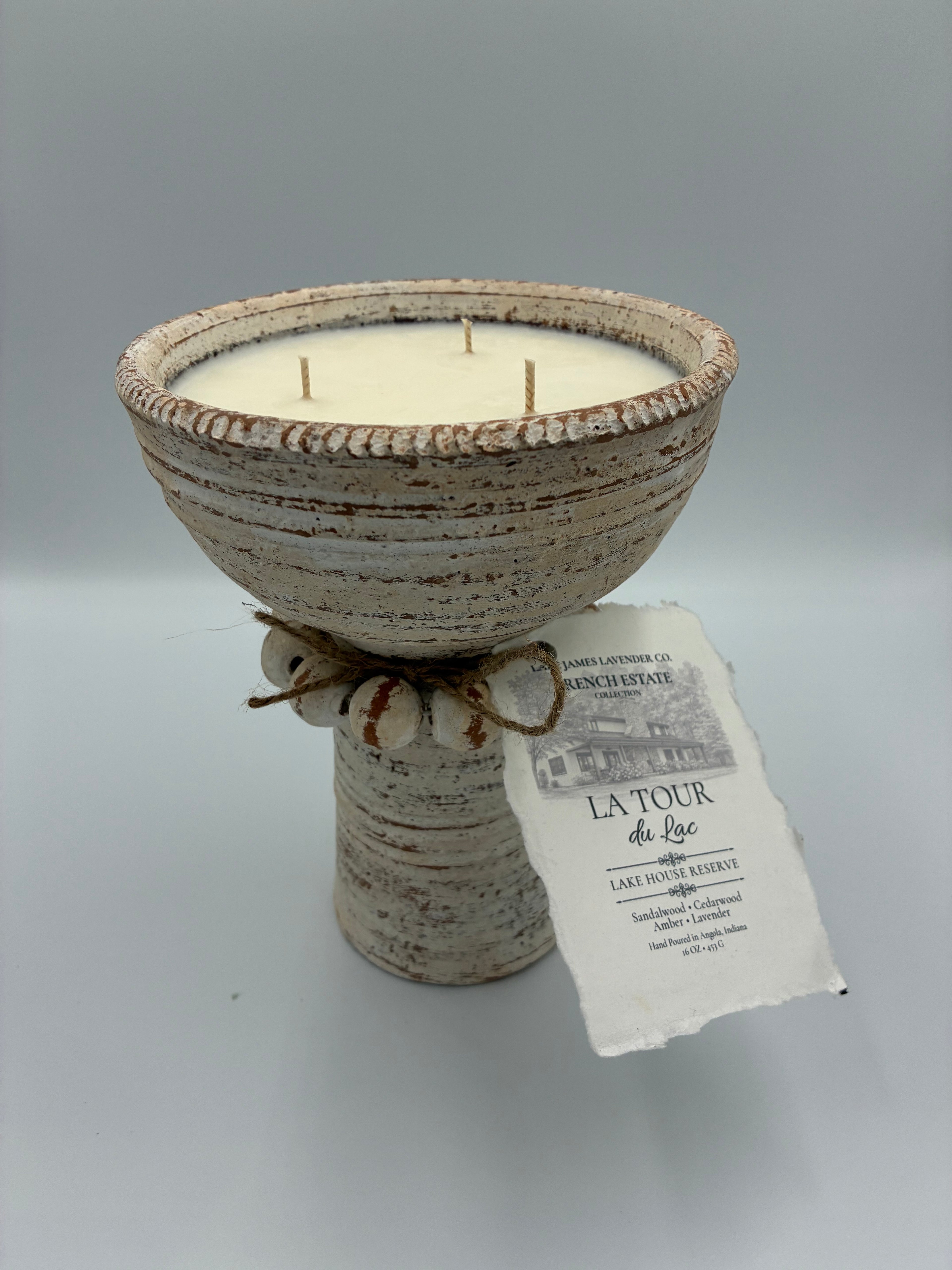 French Estate Collection  La Tour du Lac  Lake House Reserve 16 oz Triple-Wick Estate Candle