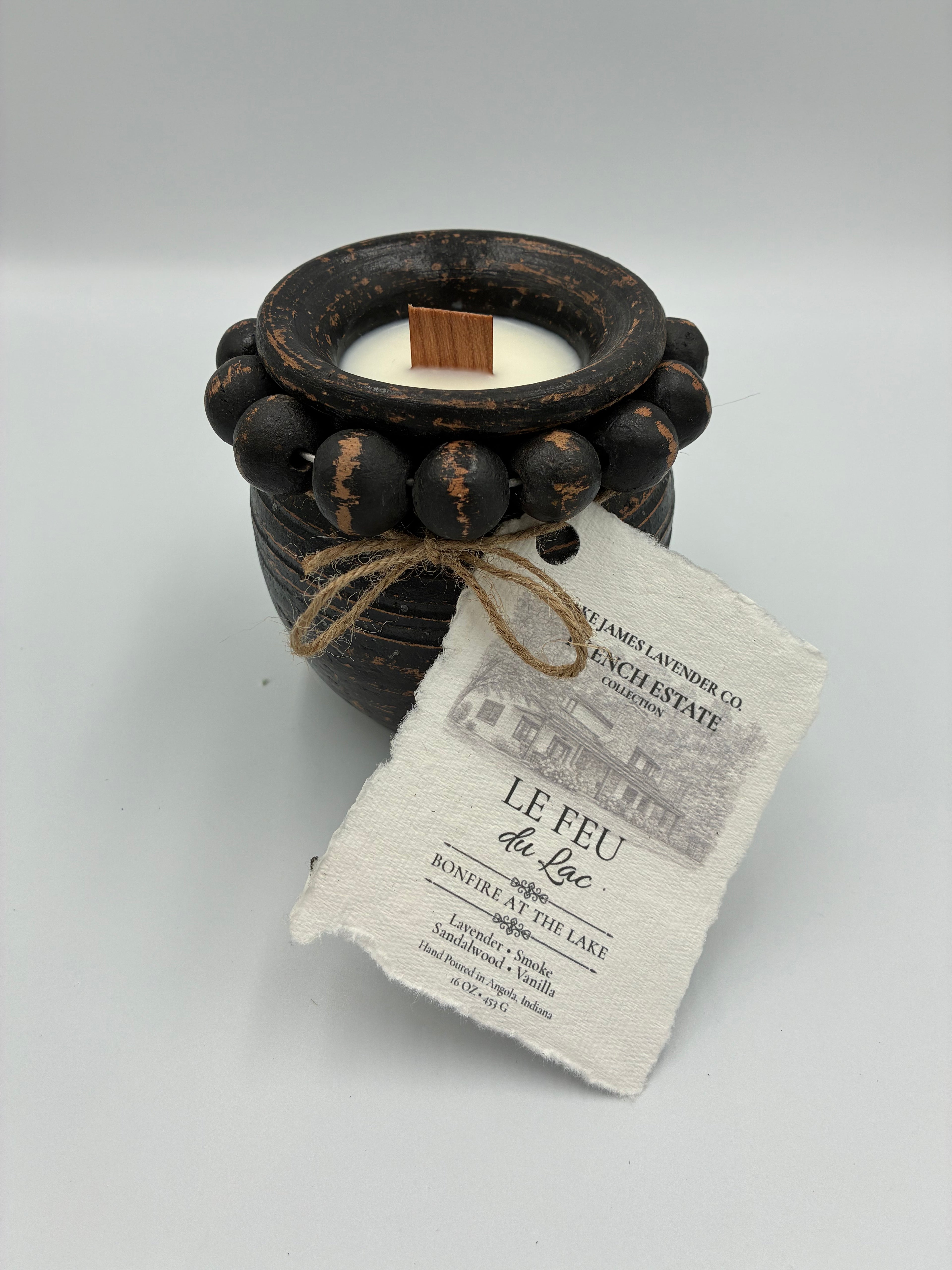 Le Feu du Lac  Bonfire at the Lake 16 oz Estate Candle