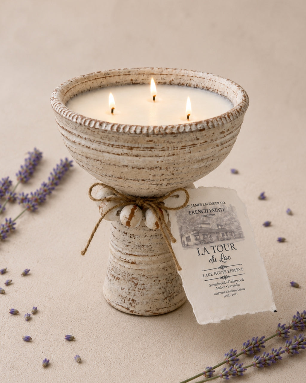 French Estate Collection  La Tour du Lac  Lake House Reserve 16 oz Triple-Wick Estate Candle