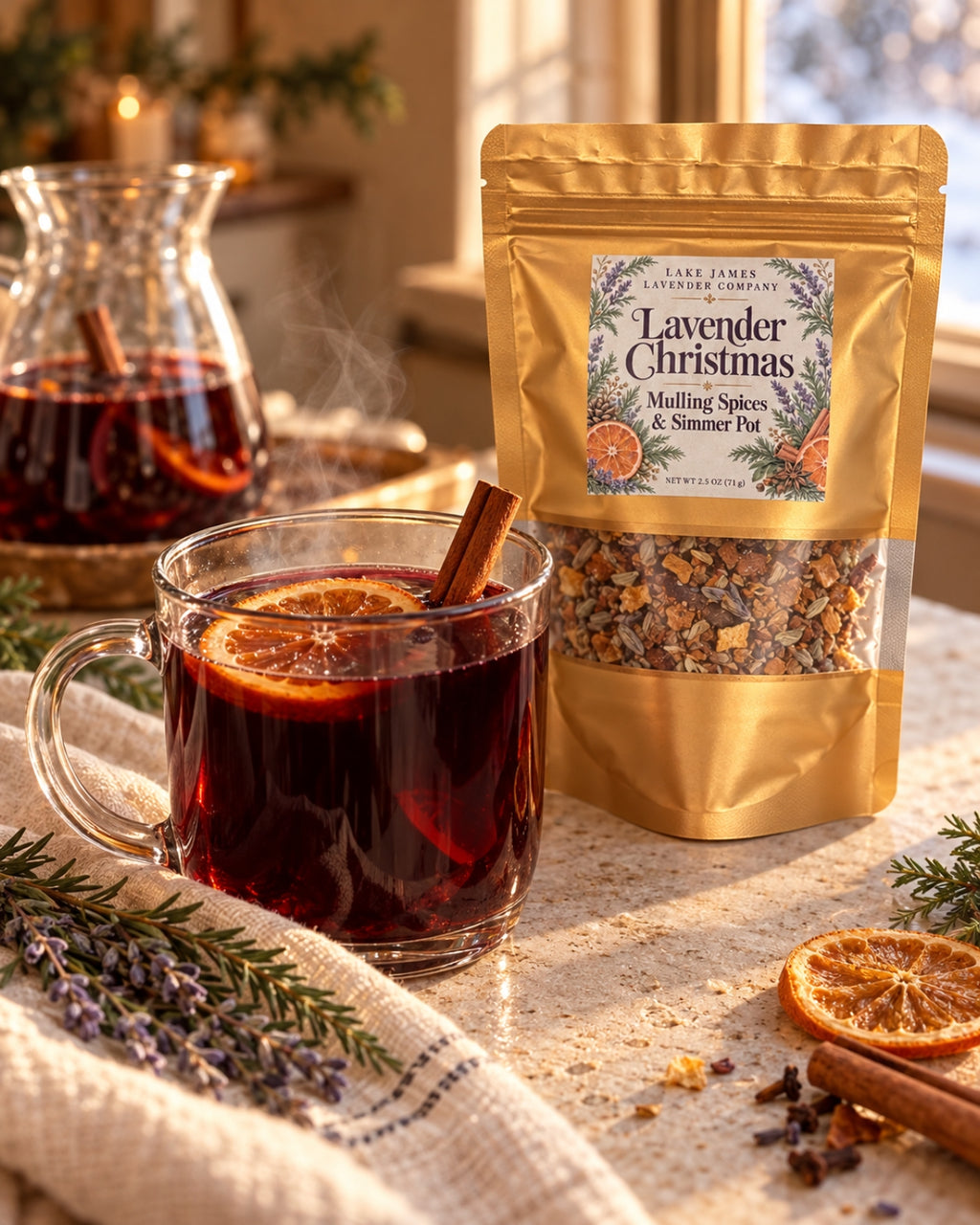 Lavender Christmas Mulling Spices & Simmer Pot