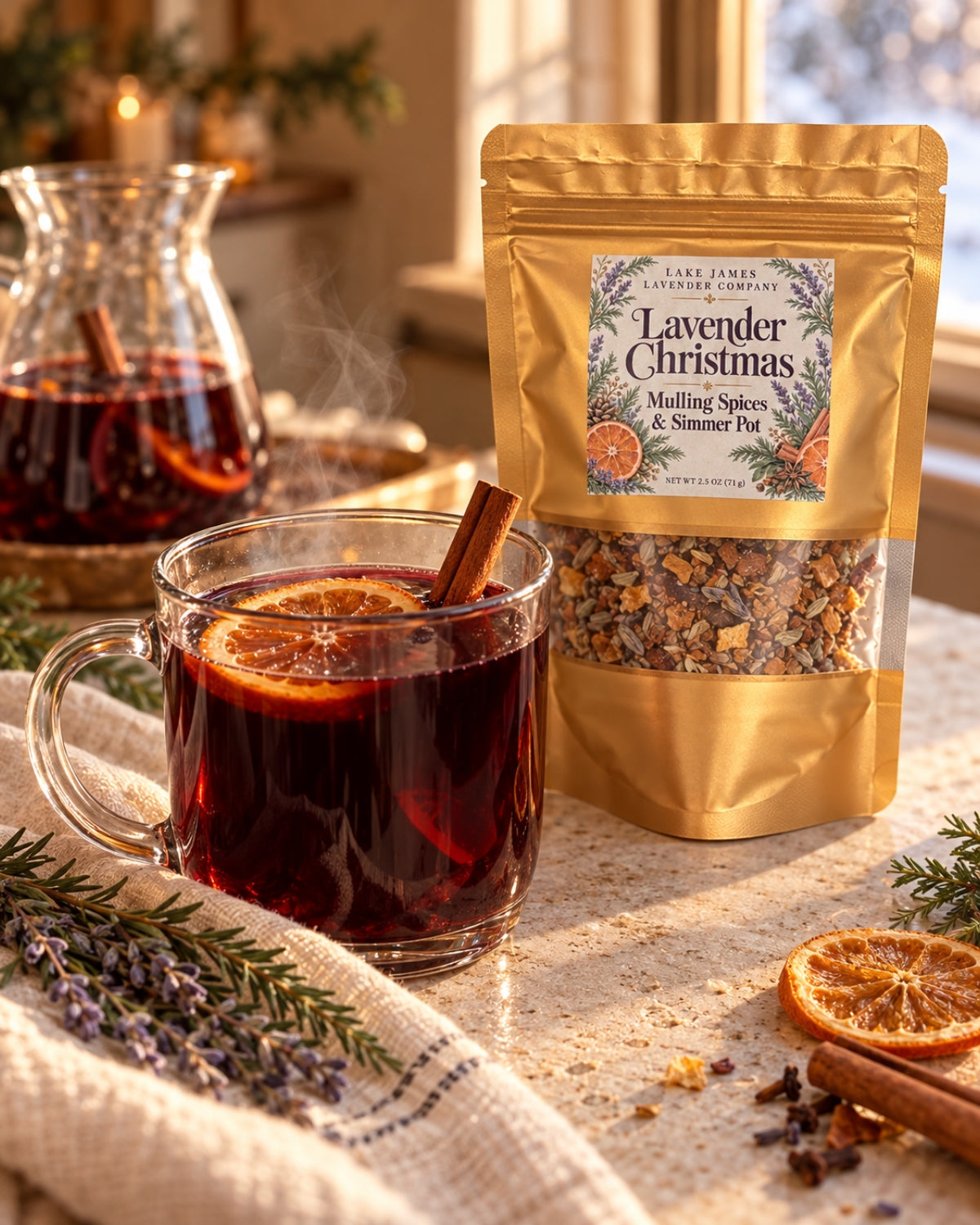 Lavender Christmas Mulling Spices & Simmer Pot