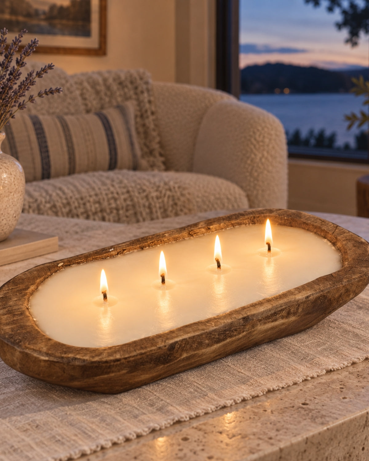 Petite Lavande 20 oz Four-Wick Dough Bowl Candle
