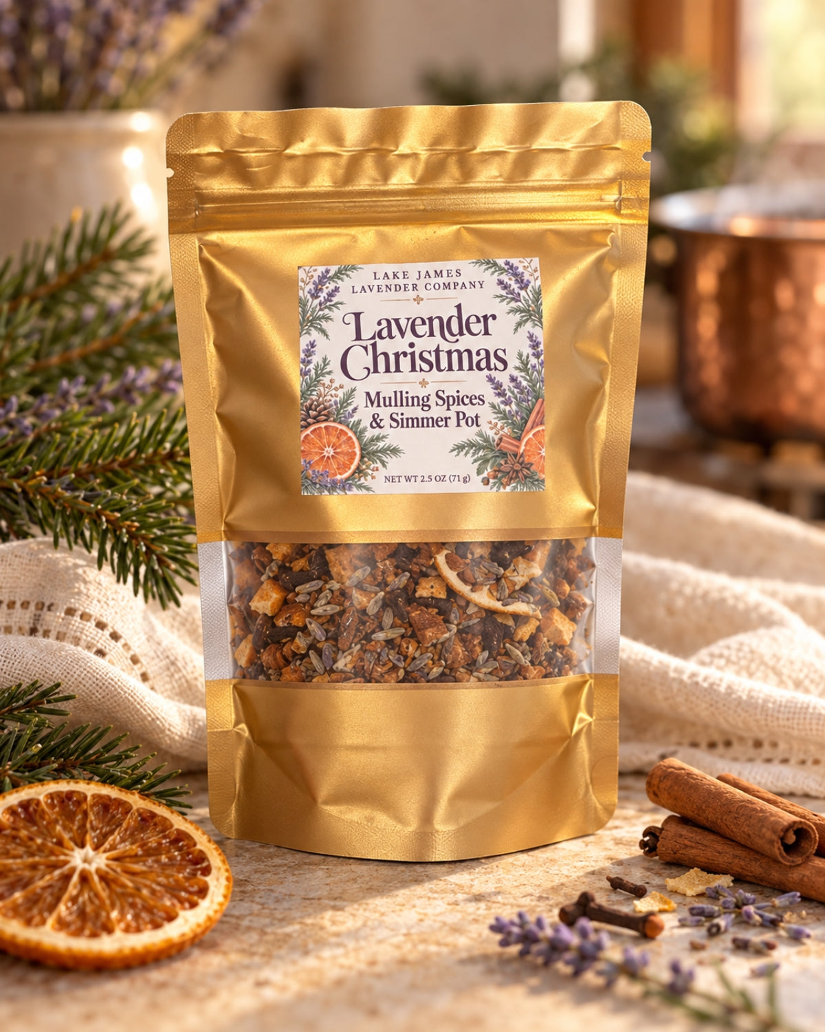 Lavender Christmas Mulling Spices & Simmer Pot