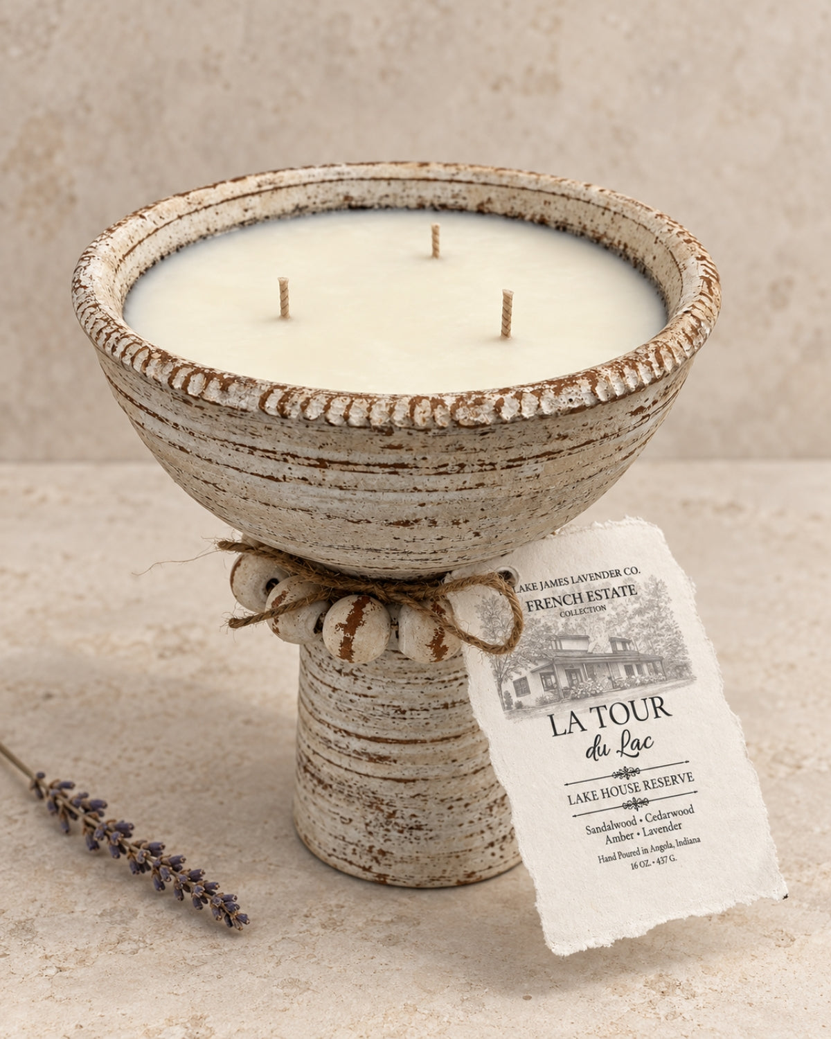 La Tour du Lac — 16 oz Pedestal Candle