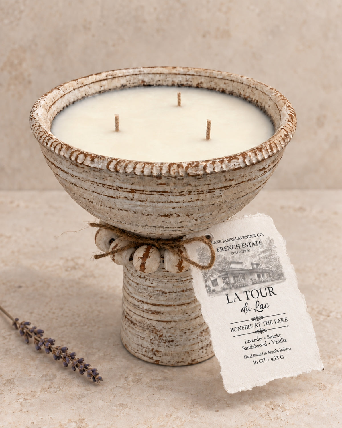 La Tour du Lac — 16 oz Pedestal Candle