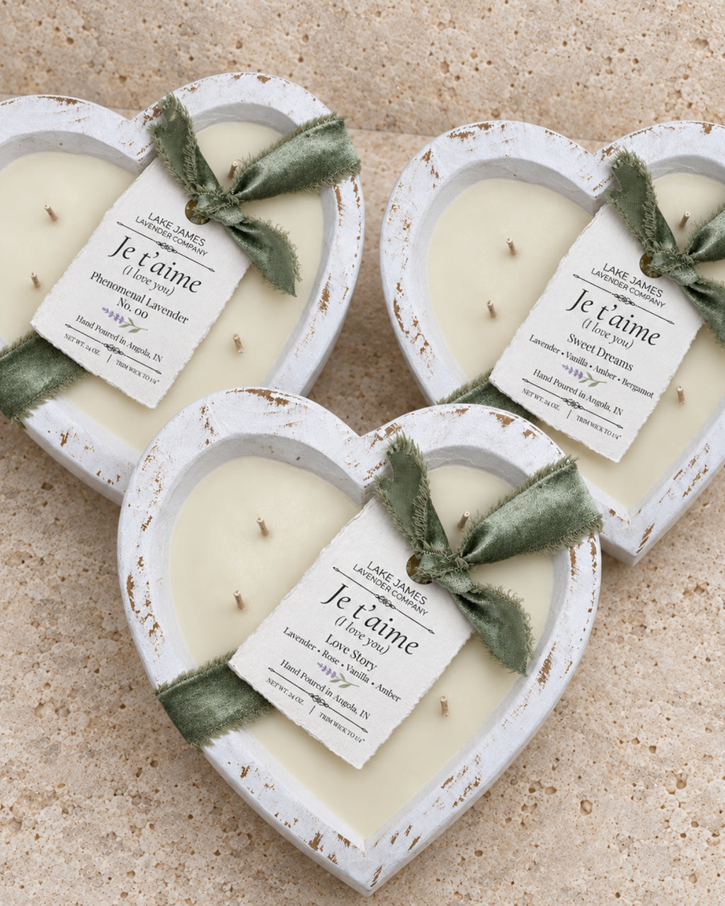 Je t’aime — 24 oz Heart Dough Bowl Candle